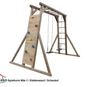 Spielturm-Nils-1-Kletterwand-Schaukel