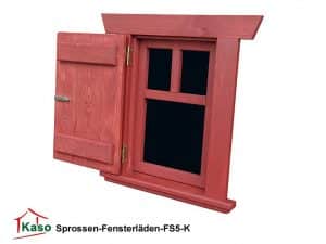 Sprossenfenster FS5-K Skand. Rot für Spielhäuser