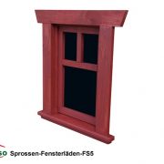 Sprossen-Fenster FS5 Skand. Rot