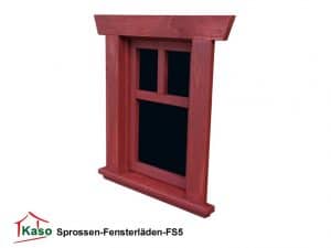 Sprossen-Fenster FS5 Skand. Rot für Stelzenhäuser